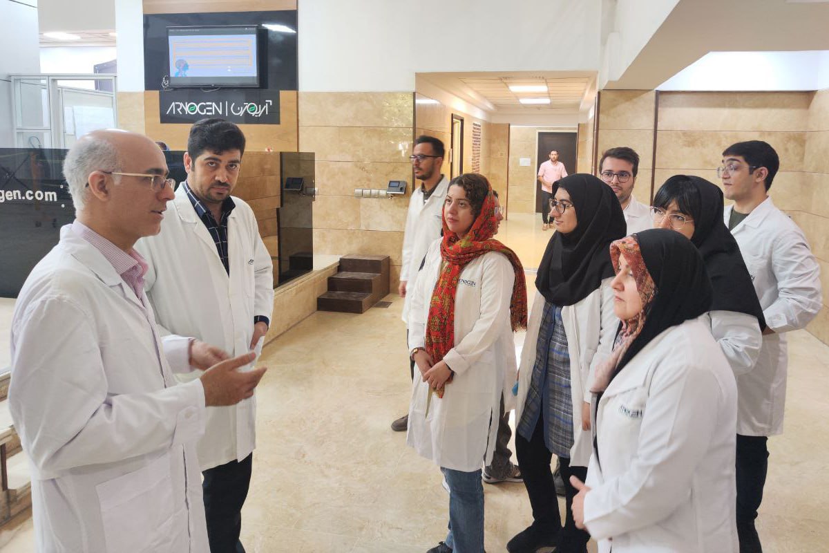 اعضای انجمن علمی دانشجویی ایمونولوژی از شرکت آریوژن فارمد بازدید کردند